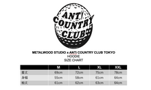 Load image into Gallery viewer, METALWOOD STUDIO x ANTi COUNTRY CLUB TOKYO EXCLUSIVE CAPSULE COLLECTION 2026SS - HOODIE BLACK-