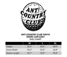 Load image into Gallery viewer, ANTi COUNTRY CLUB TOKYO 2026 SS - SHORT CAR COAT(BLACK) -