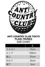 Load image into Gallery viewer, ANTi COUNTRY CLUB TOKYO 2026 SS - PLAID TRUNKS(RED) -