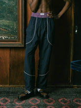 Load image into Gallery viewer, ANTi COUNTRY CLUB TOKYO 2026 SS - WHITE PIPING WARM-UP PANTS(NAVY) -