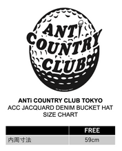 将图片加载到图库查看器,ANTi COUNTRY CLUB TOKYO DENIM COLLECTION 【JACQUARD ACC DENIM BUCKET HAT】