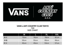 Charger l&#39;image dans la galerie, VANS x ANTi COUNTRY CLUB TOKYO COLLABORATION TEE - WHITE -
