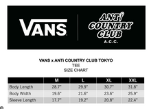Charger l&#39;image dans la galerie, VANS x ANTi COUNTRY CLUB TOKYO COLLABORATION TEE - WHITE -
