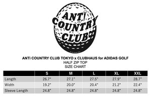 CLUBHAUS x ANTi COUNTRY CLUB TOKYO for ADIDAS GOLF Vol.2 HALF ZIP TOP ( BLACK )