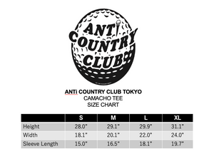 ANTi COUNTRY CLUB TOKYO x MANNERS KNOWS【 CAMACHO TEE 】