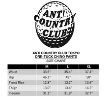 Load image into Gallery viewer, ANTi COUNTRY CLUB TOKYO 2026 SS - ONE-TUCK CHINO PANTS（BEIGE) -

