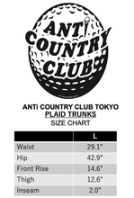 Load image into Gallery viewer, ANTi COUNTRY CLUB TOKYO 2026 SS - PLAID TRUNKS（RED) -
