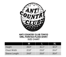 Load image into Gallery viewer, ANTi COUNTRY CLUB TOKYO 2026 SS - OWL PAINTED PLAID SHIRT（BLACK) -
