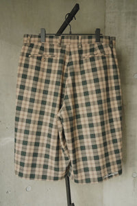 ANTi COUNTRY CLUB 3/4 LENGTH SHORTS - GREEN CHECK -