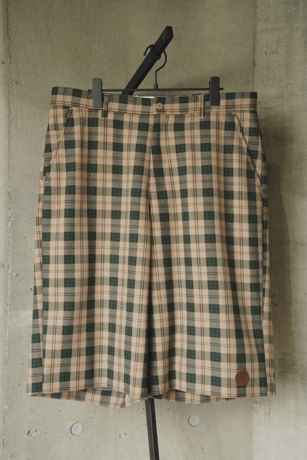 ANTi COUNTRY CLUB 3/4 LENGTH SHORTS - GREEN CHECK -