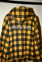 Load image into Gallery viewer, ANTi COUNTRY CLUB TOKYO 2026 SS - PLAID PRINT DOUBLE-LAYER WAFFLE THERMAL HOODIE（YELLOW) -
