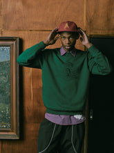 Load image into Gallery viewer, ANTi COUNTRY CLUB TOKYO 2026 SS - “A” EMBROIDERED CREWNECK SWEATSHIRT (GREEN) -
