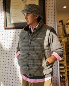 ANTi COUNTRY CLUB DOWN VEST - BLACK CHECK -