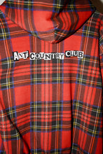 Load image into Gallery viewer, ANTi COUNTRY CLUB TOKYO 2026 SS - PLAID PRINT DOUBLE-LAYER WAFFLE THERMAL HOODIE（RED) -
