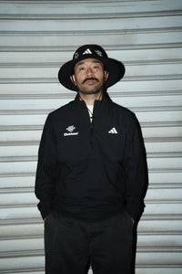 CLUBHAUS x ANTi COUNTRY CLUB TOKYO for ADIDAS GOLF Vol.2 HALF ZIP TOP ( BLACK )