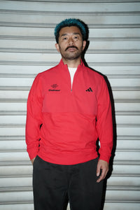 CLUBHAUS x ANTi COUNTRY CLUB TOKYO for ADIDAS GOLF Vol.2 HALF ZIP TOP ( RED )