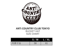 Charger l'image dans la galerie, ANTi COUNTRY CLUB TOKYO ICON LOGO BUCKET HAT - BLACK -
