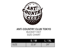Charger l'image dans la galerie, ANTi COUNTRY CLUB TOKYO ICON LOGO BUCKET HAT - BLACK -
